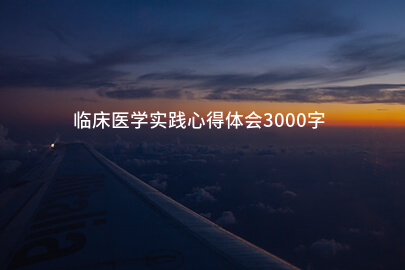 臨床醫學實踐心得體會3000字