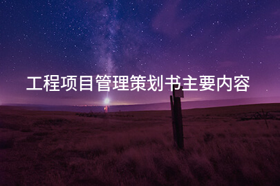 工程项目管理策划书主要内容