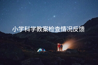 小学科学教案检查情况反馈