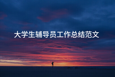 大学生辅导员工作总结范文