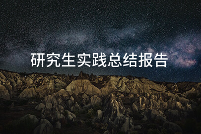 研究生实践总结报告