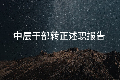 中层干部转正述职报告