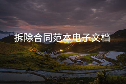 拆除合同范本电子文档