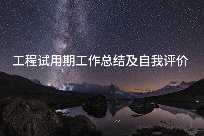 工程试用期工作总结及自我评价