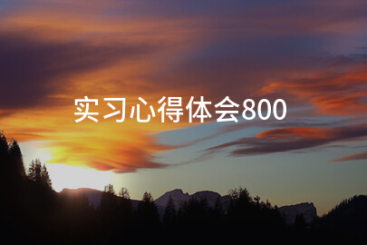 實習心得體會800
