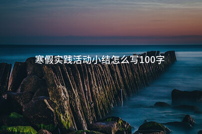 寒假实践活动小结怎么写100字