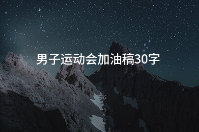 男子运动会加油稿30字