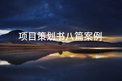 项目策划书八篇案例