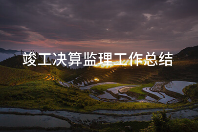 竣工决算监理工作总结