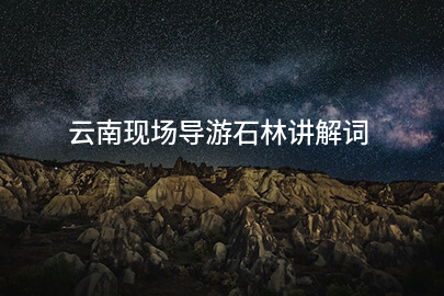 云南现场导游石林讲解词