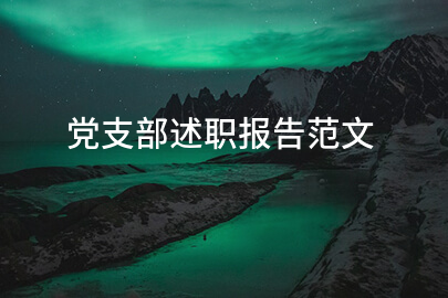 党支部述职报告范文