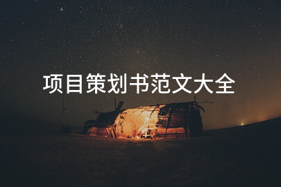 项目策划书范文大全