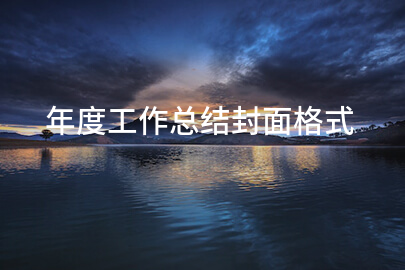 年度工作总结封面格式