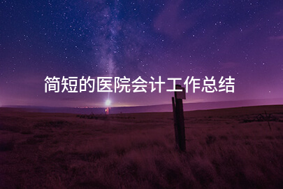 简短的医院会计工作总结