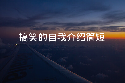 搞笑的自我介绍简短