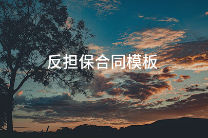 反担保合同模板