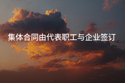 集体合同由代表职工与企业签订