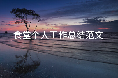 食堂个人工作总结范文