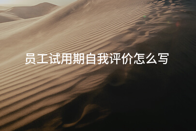 员工试用期自我评价怎么写