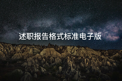 述职报告格式标准电子版