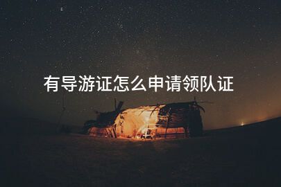 有导游证怎么申请领队证