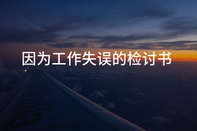 因为工作失误的检讨书