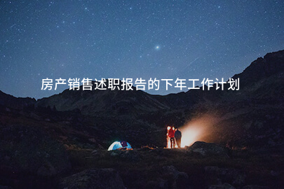 房产销售述职报告的下年工作计划