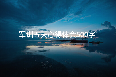 军训五天心得体会500字