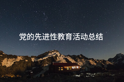 党的先进性教育活动总结