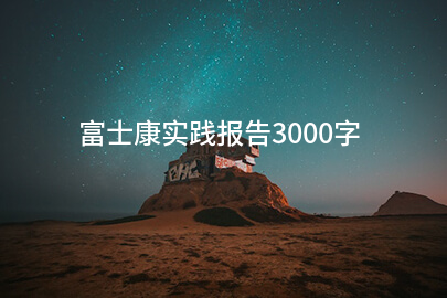 富士康实践报告3000字