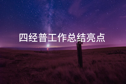 四经普工作总结亮点