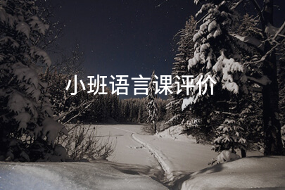 小班语言课评价