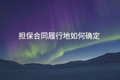 担保合同履行地如何确定