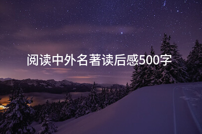 阅读中外名著读后感500字