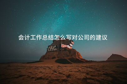 会计工作总结怎么写对公司的建议