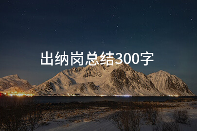 出纳岗总结300字