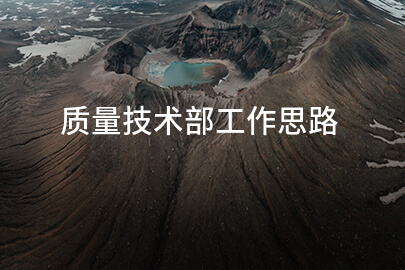 质量技术部工作思路