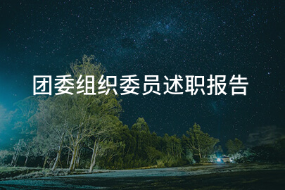 团委组织委员述职报告