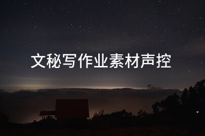 文秘写作业素材声控