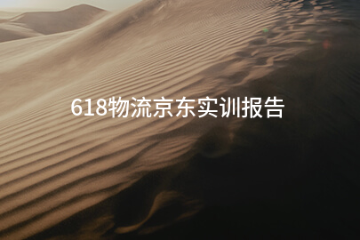 618物流京东实训报告