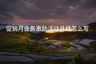 促销月业务激励活动总结怎么写
