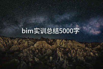 bim實訓總結5000字