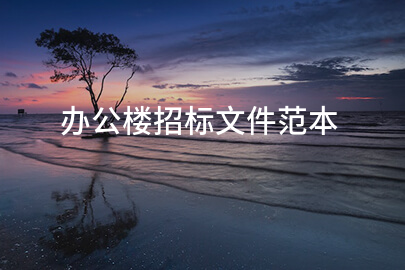 办公楼招标文件范本