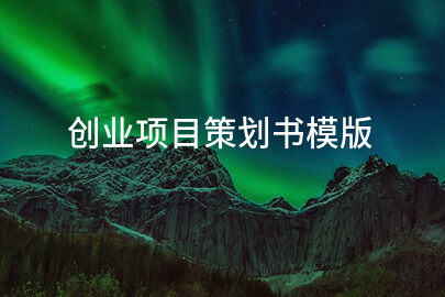 创业项目策划书模版