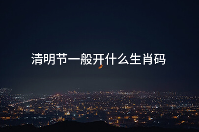 清明节一般开什么生肖码