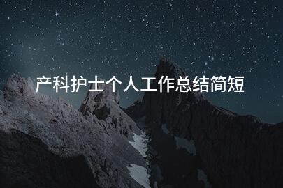 产科护士个人工作总结简短