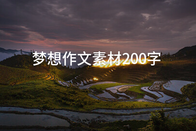 夢想作文素材200字