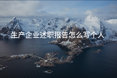 生产企业述职报告怎么写个人