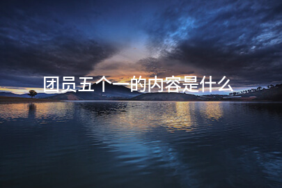 团员五个一的内容是什么