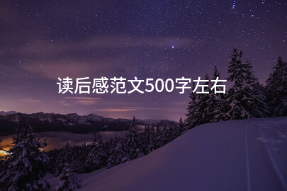 读后感范文500字左右